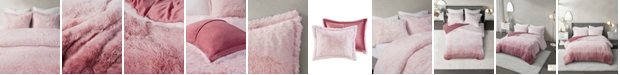 CosmoLiving Cleo Ombre Shaggy Fur Twin Comforter Set, 2 Piece